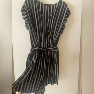 LOFT black & white stripe romper- size M